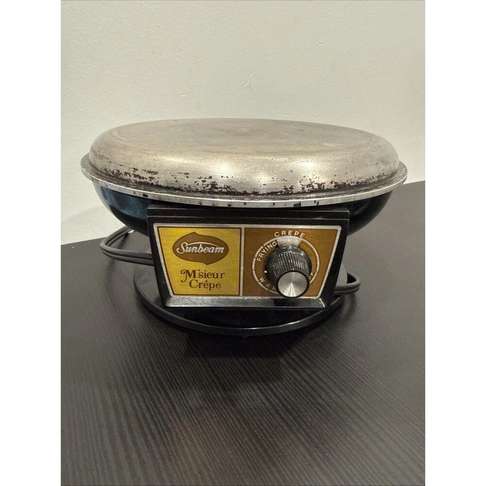 Vintage Sunbeam M'sieur Crepe Electric Crepemaker Original - No Pan